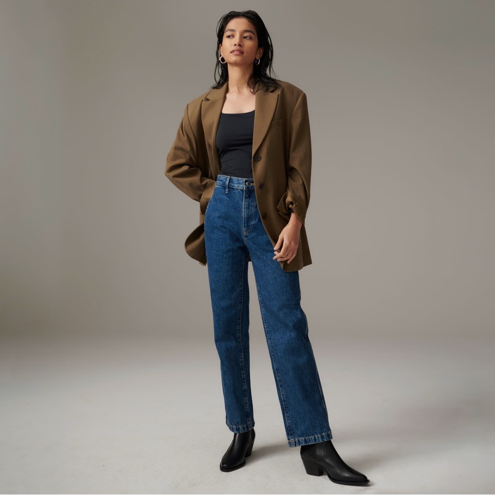 Everlane cinch back utility jeans